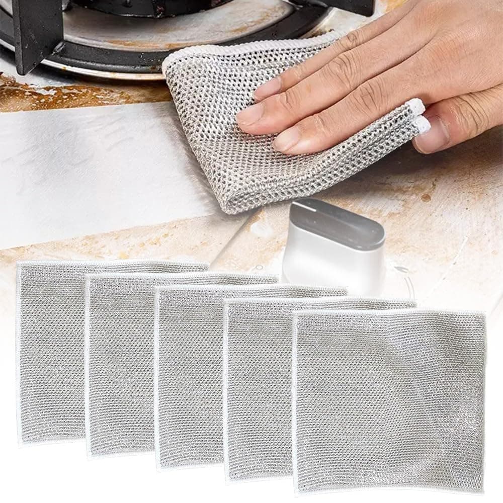 2024 Premium Reusable Non-Scratch Wire Dishcloth for Scrubbing Sinks and Dishes (5)