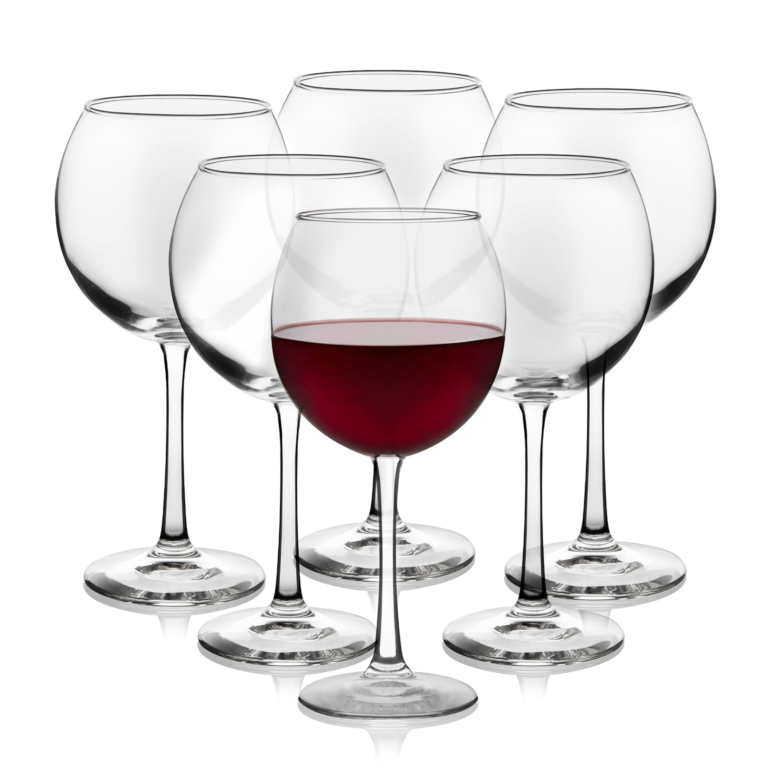 Elegant Libbey Vina Red Wine Glasses, 18.25 Oz Set of 6 for Weddings and More