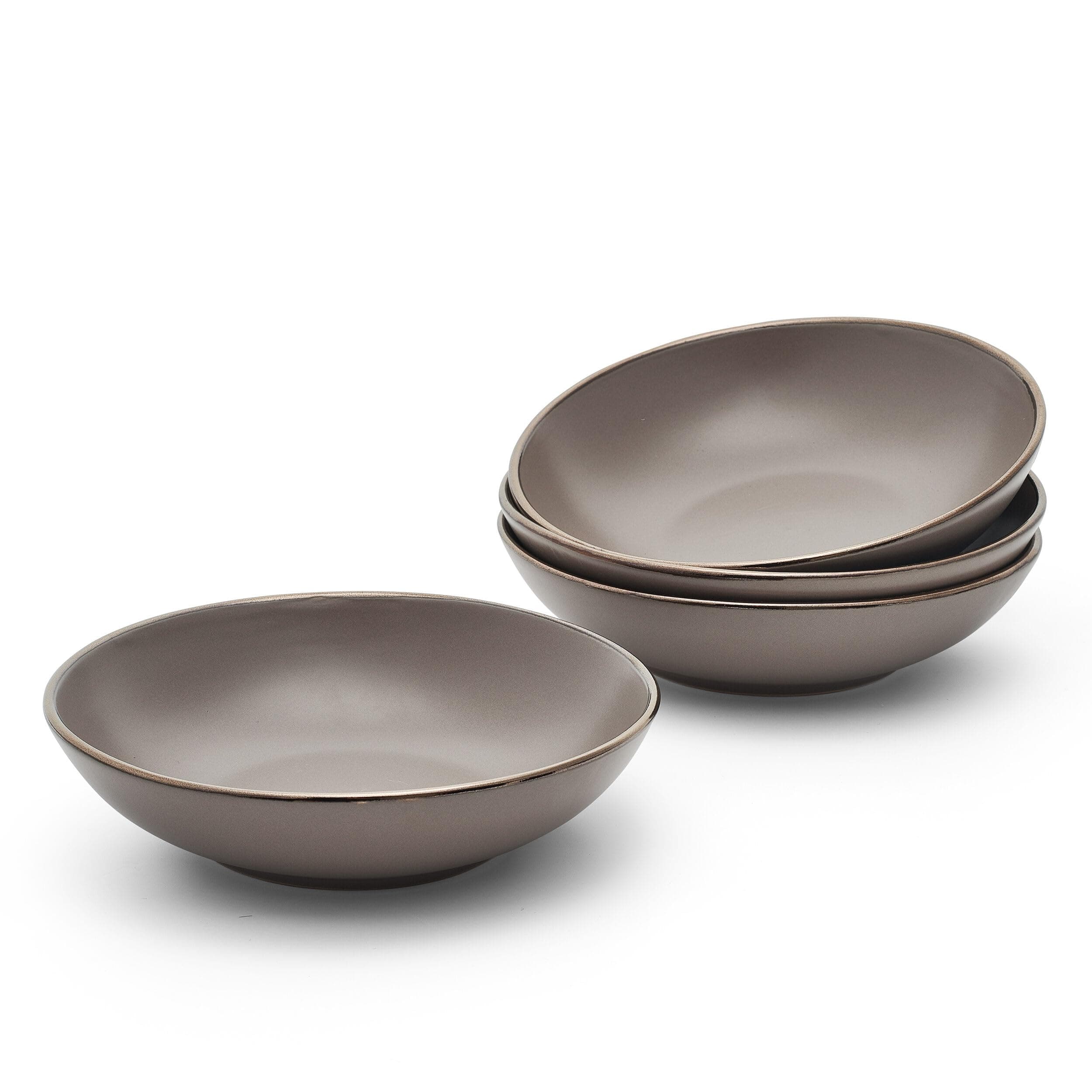 Pfaltzgraff Hadlee 7.7" Pasta Bowl Set of 4 - Stoneware Grey