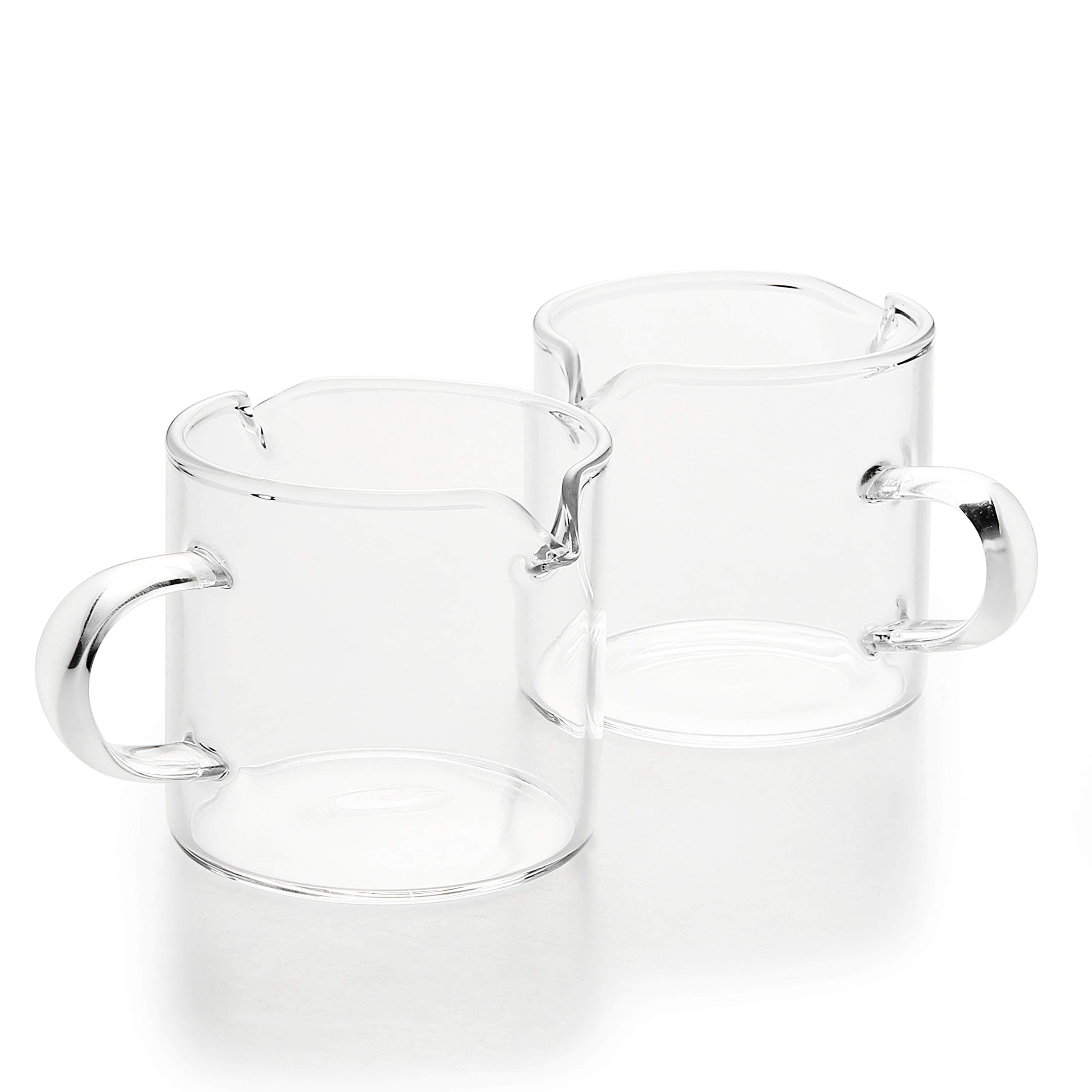 BCnmviku Clear Glass Shot Glasses with Double Spouts (2 Pack)