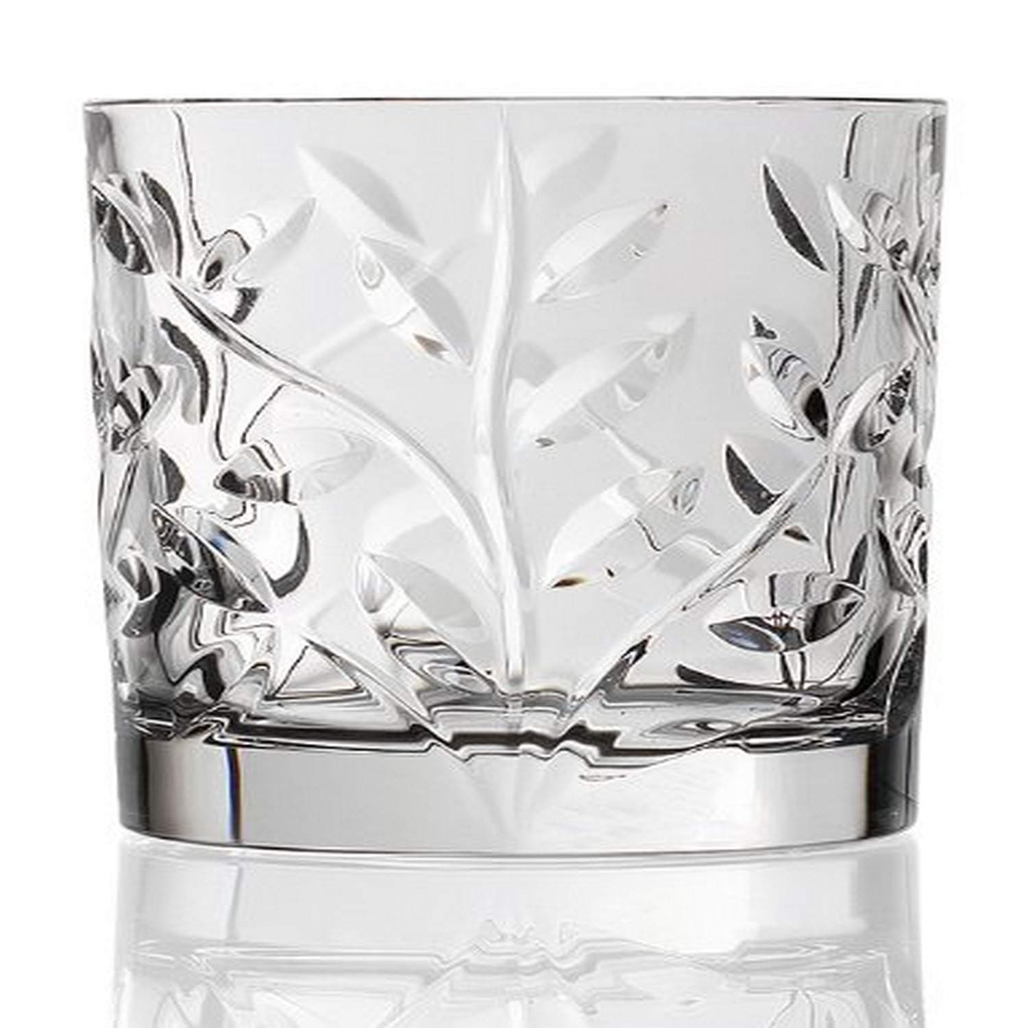 Lorenzo Rcr Crystal Laurus Double Old Fashion Glass Set