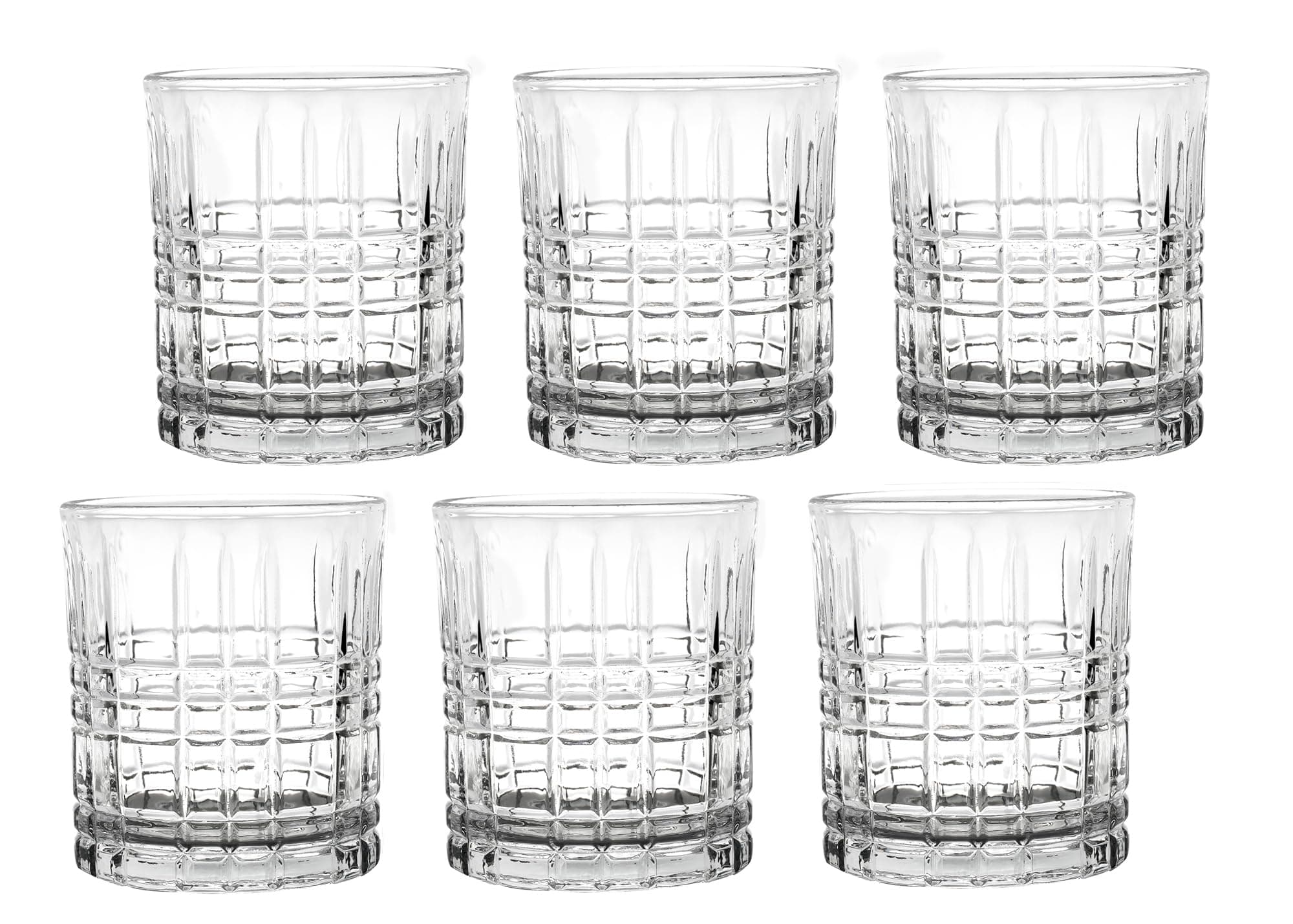 Lorren Home Trends 11 oz Double Old Fashion Drinking Glasses, Set of 6
