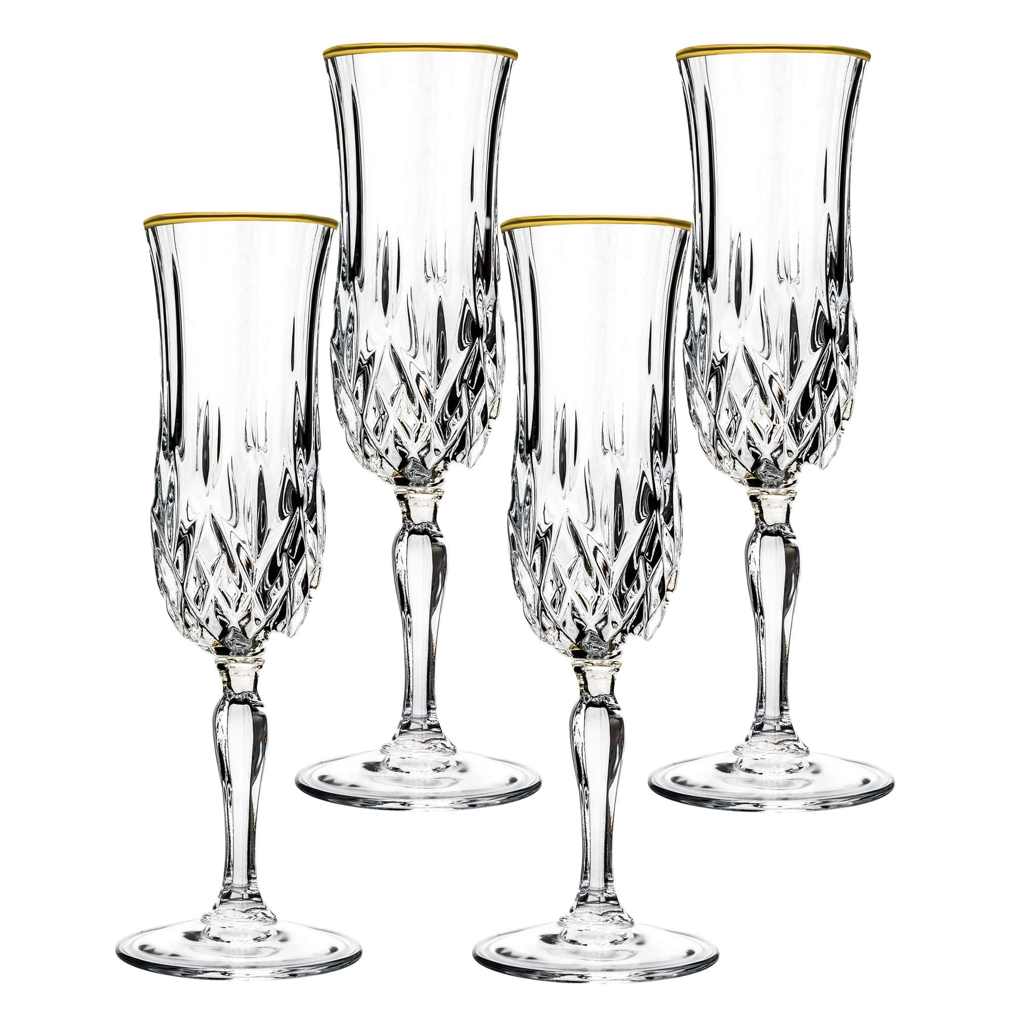 Lorren Home Trends LG6002 Flute, Gold Large