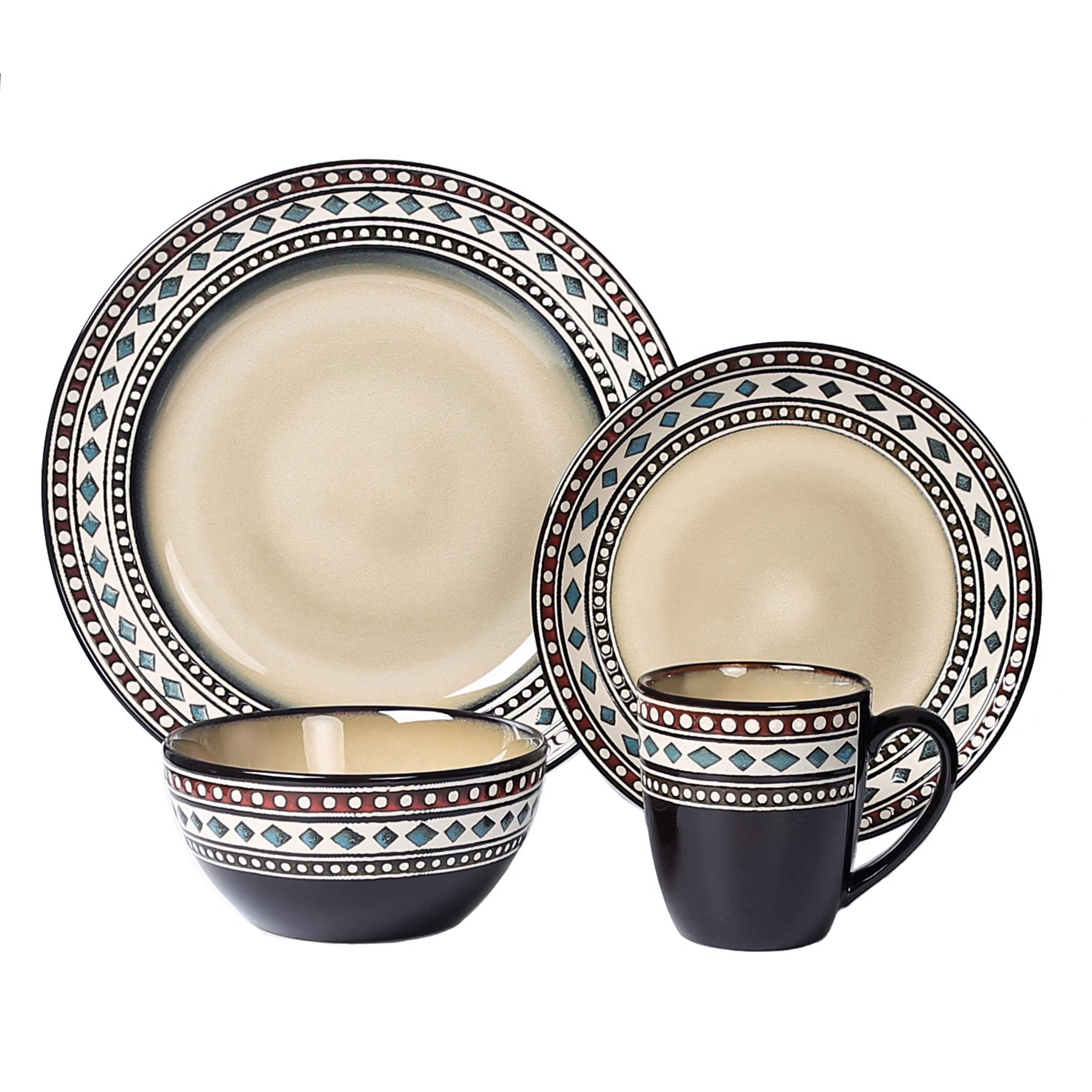 Lorren Home Trends Glazed Dinnerware Set