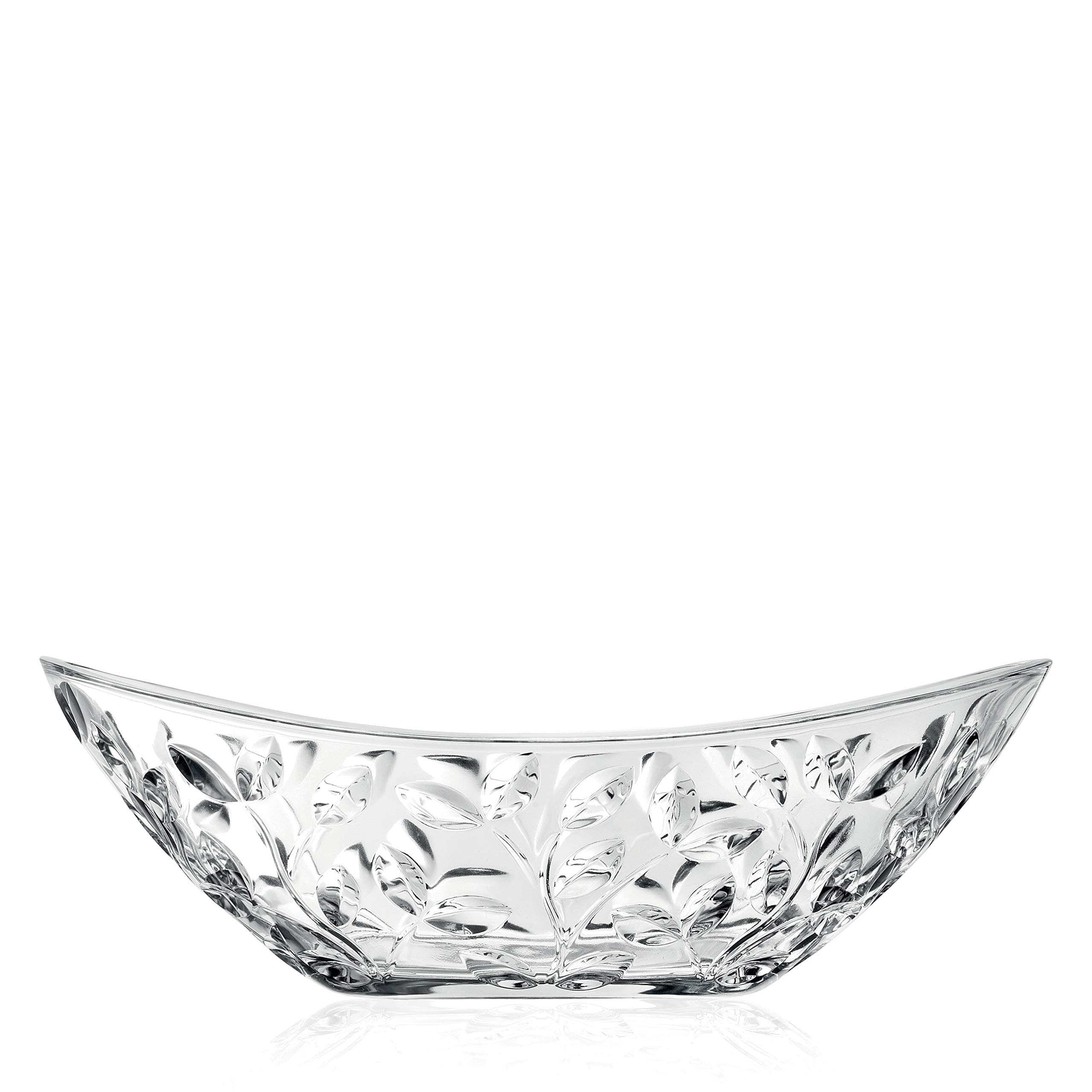 Lorren Home Trends Laurus 13.5" Crystal Oval Kitchen Bowl