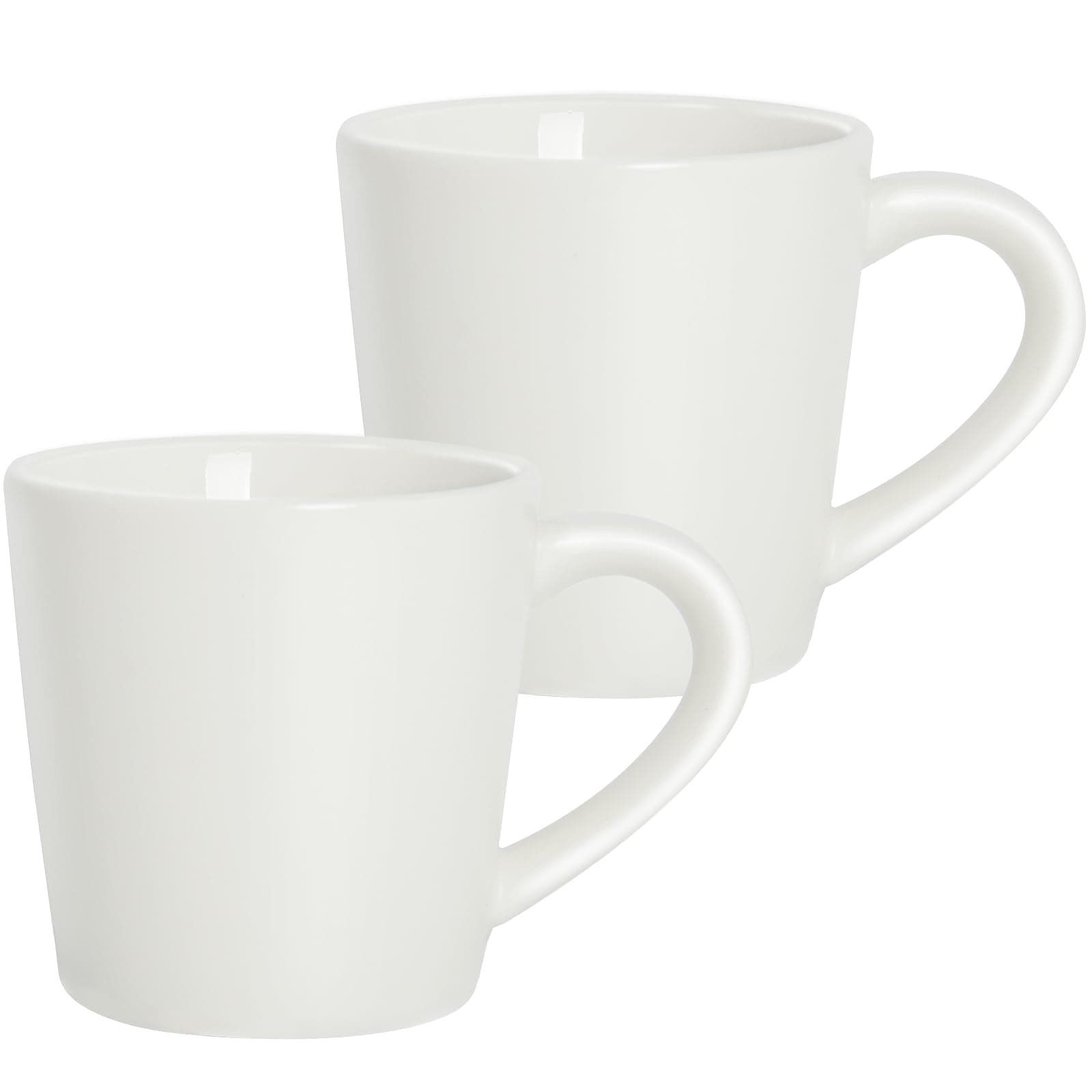 2-Pack White Ceramic Espresso Cups Set for Coffee and Tea