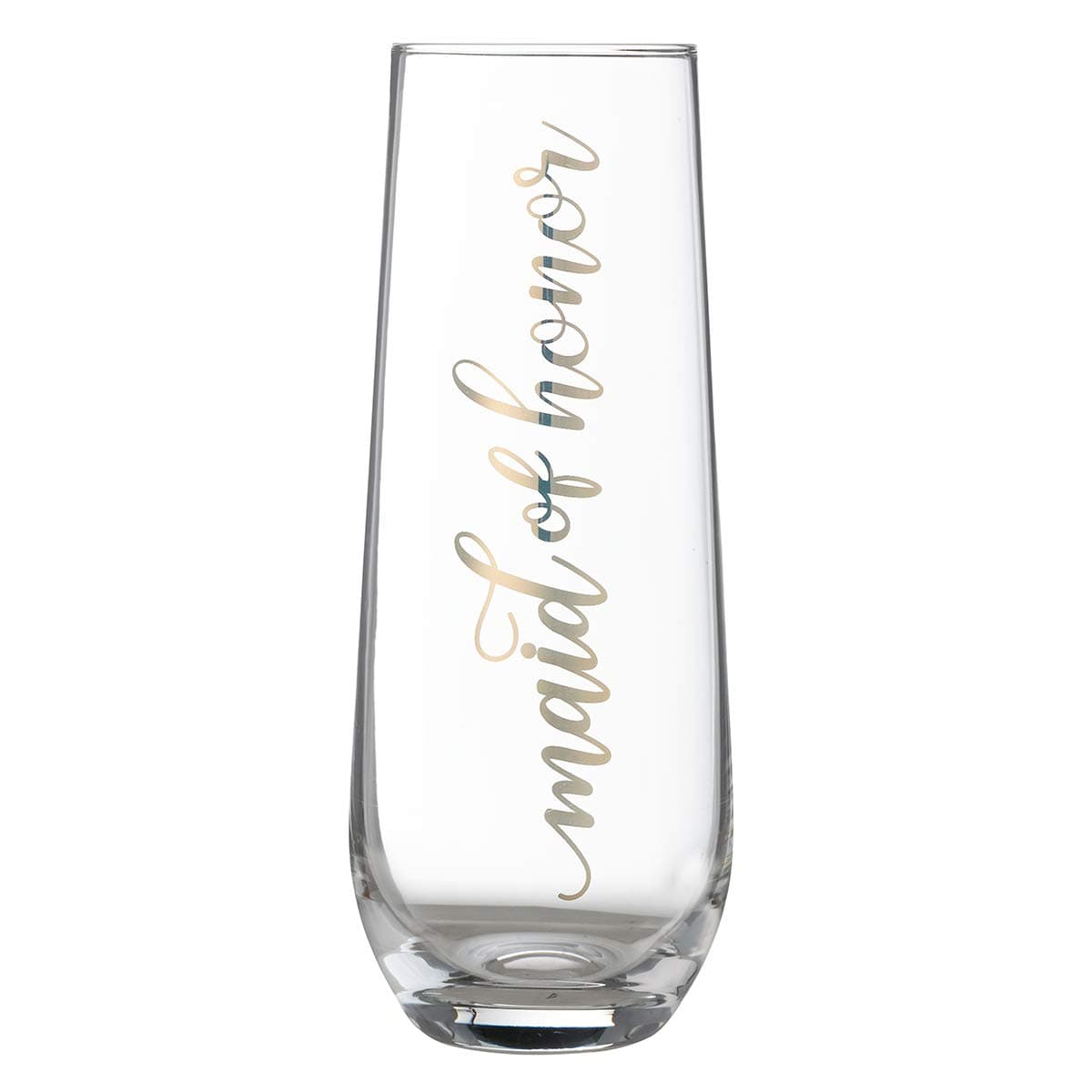 Maid of Honor Stemless Champagne Glass - Lillian Rose Gold - 5.75 - Clear
