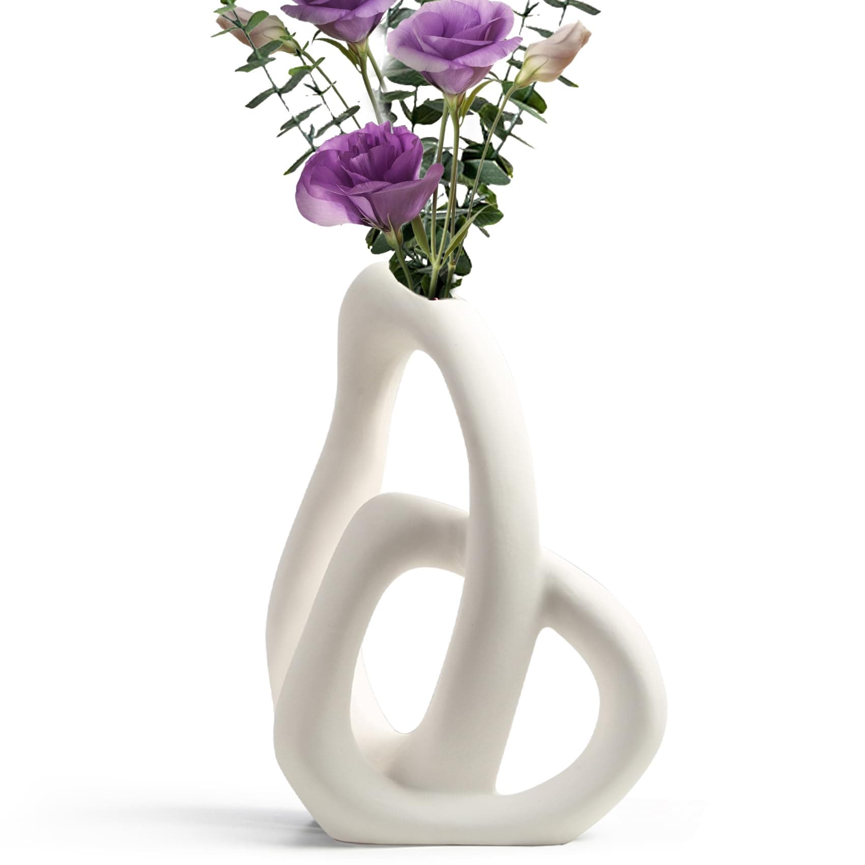 Modern White Ceramic Vases for Home Decor