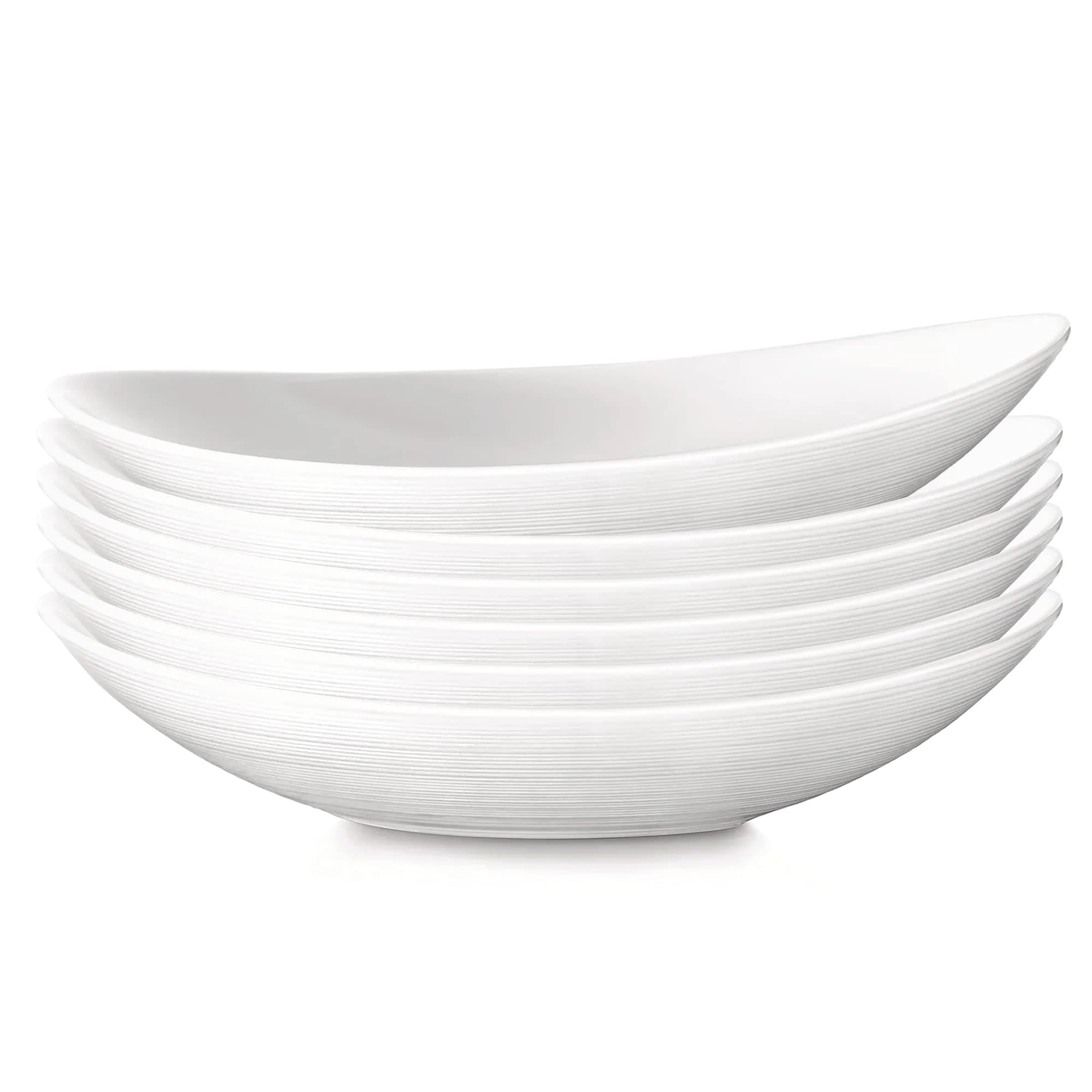 Bormioli Rocco Prometeo 6-Piece Pasta Bowl Set, Curved Design