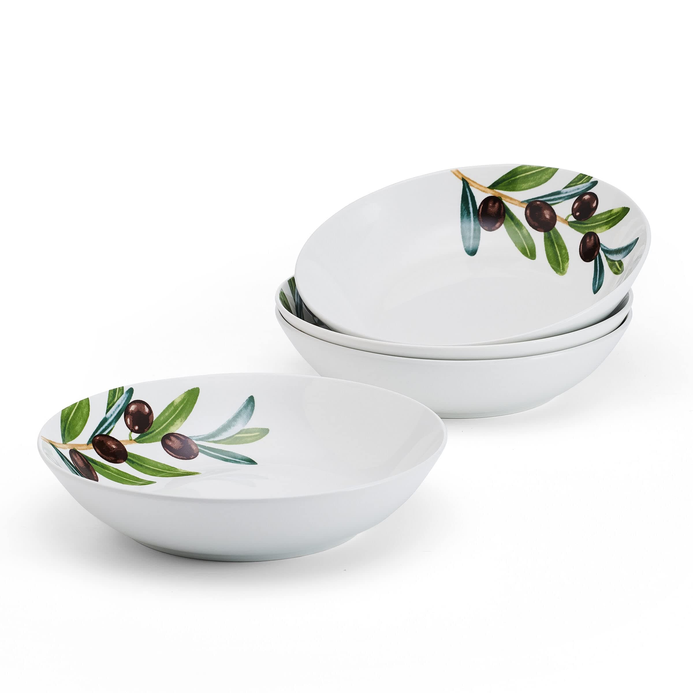 Studio Nova White 8 Inch 20 Ounce Pasta Bowls Set of 4