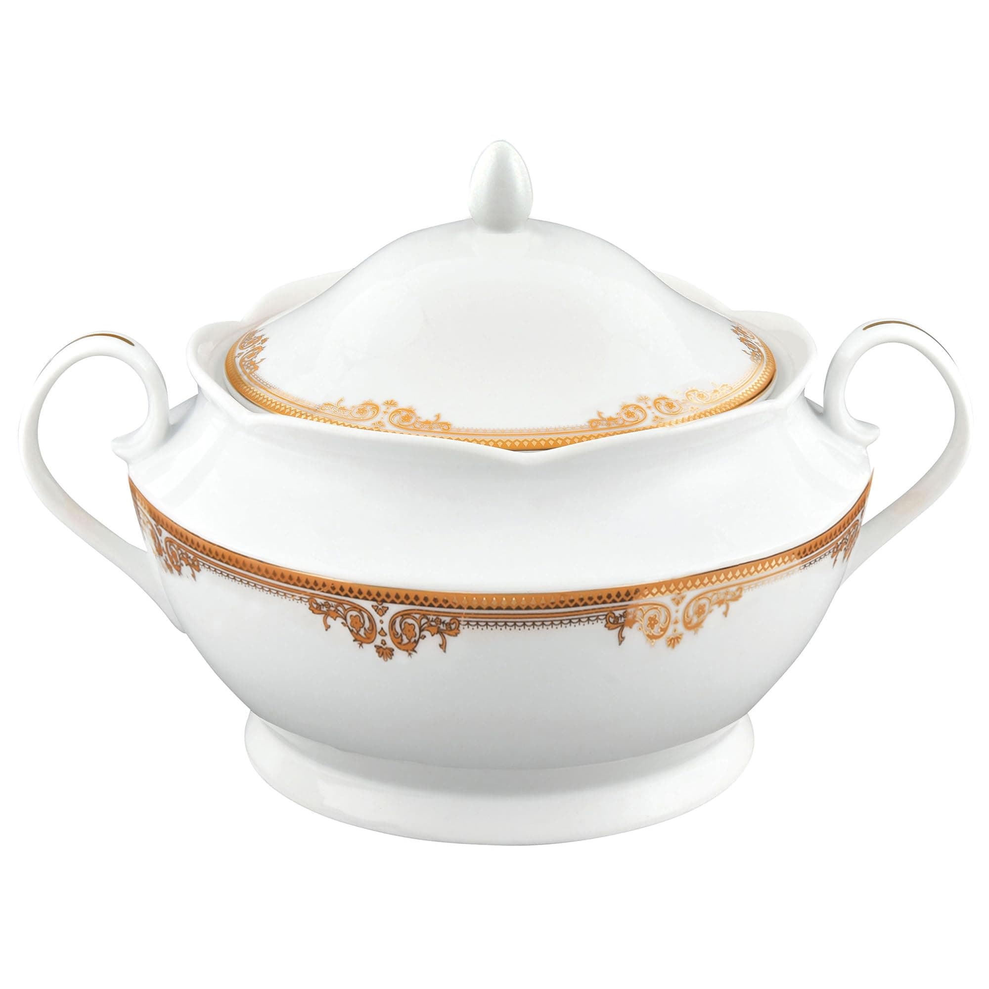 Lorren Home Trends Porcelain Souptureen with Lid Catherine