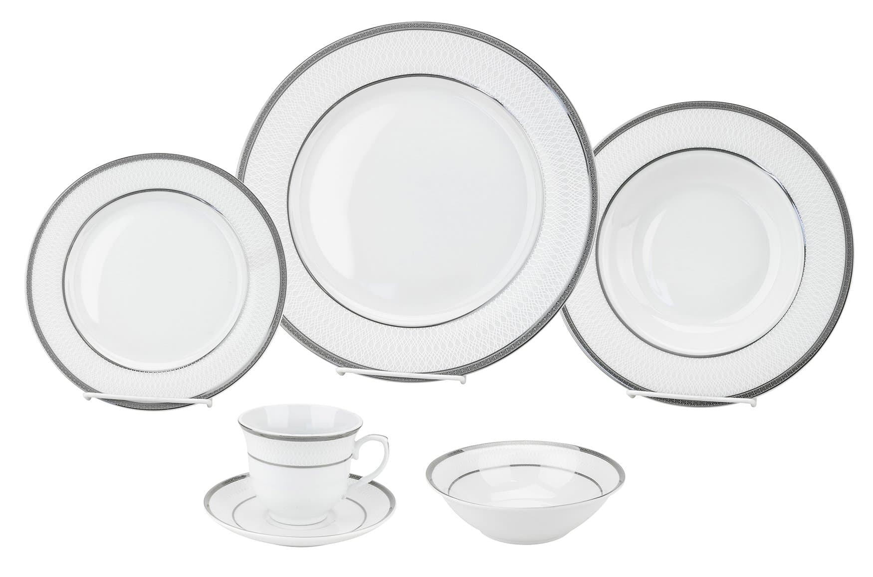 Lorren Home Trends LH430 Dinnerware, Silver