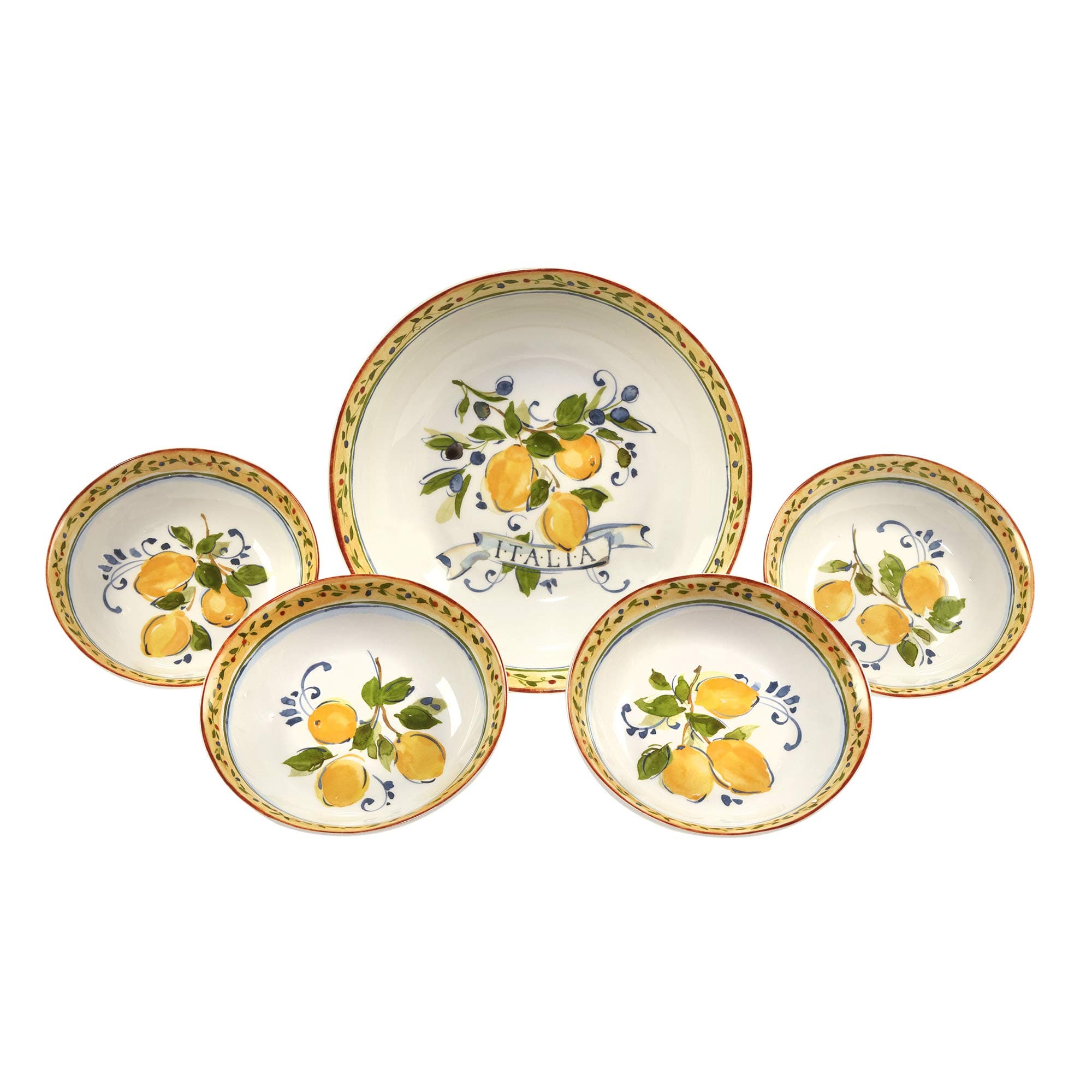 Certified International Italia 5pc Pasta Set in Yellow