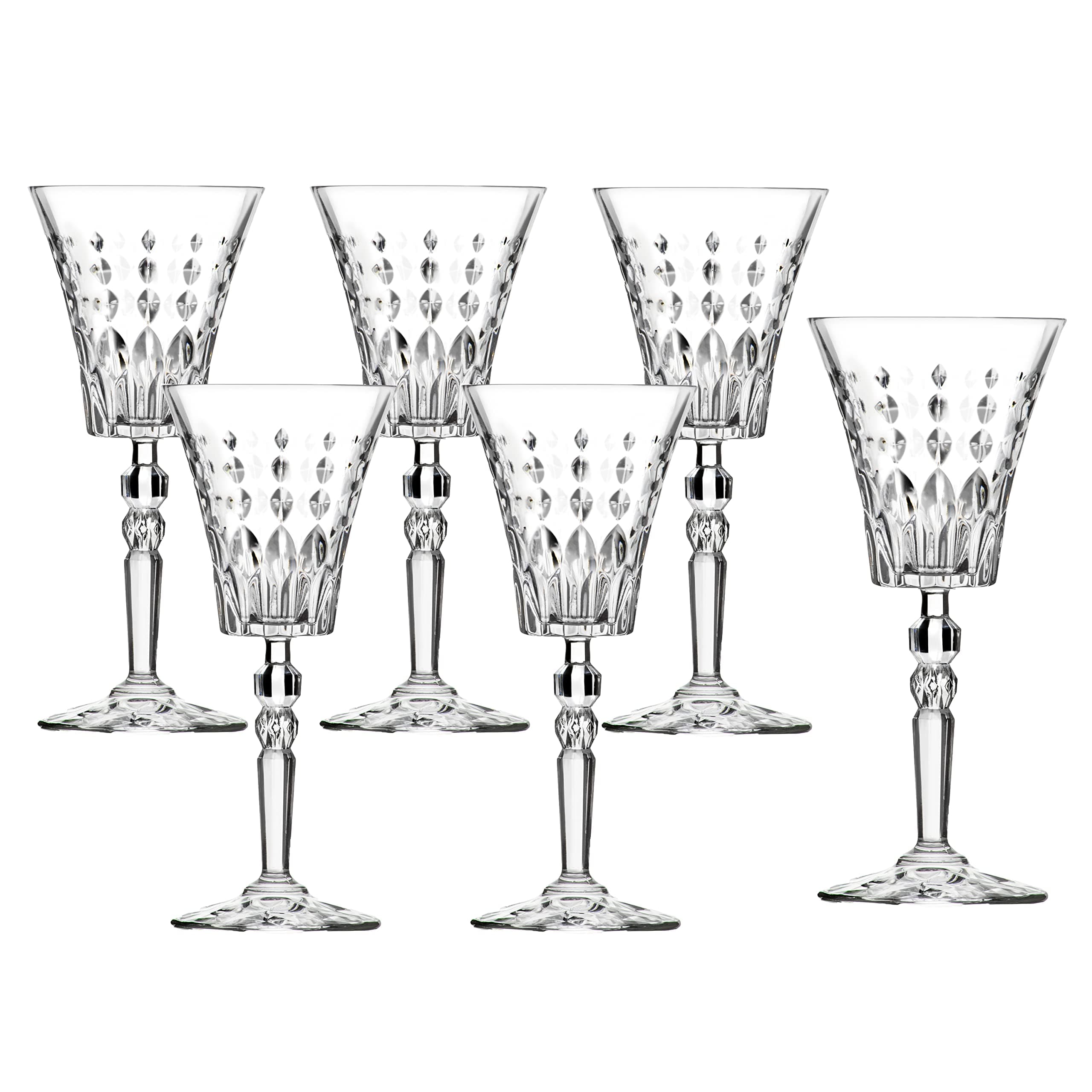 Lorren Home Trends Marilyn 6-Piece Red Wine Glasses