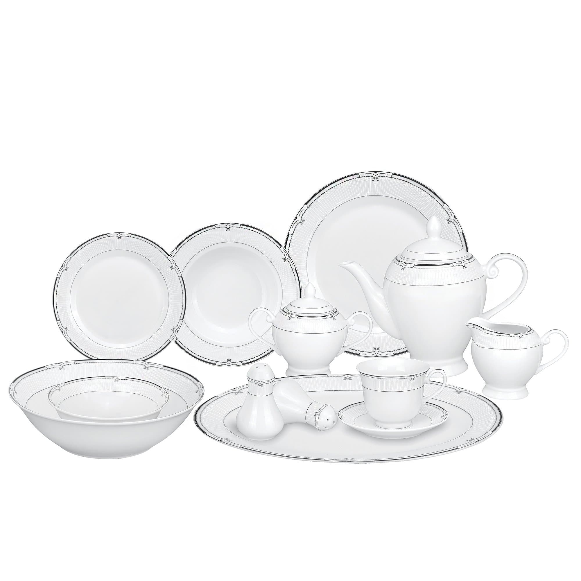Lorren Home Trends 57-Piece Porcelain Dinnerware Set, Rio, Elegant Style for Wedding Parties and Formal Dinners
| Lorren Home Trends 57-Piece Porcelain Dinnerware Set, Rio, Durable and Stain-Resistant for Everyday Use
| Lorren Home Trends 57-Piece P